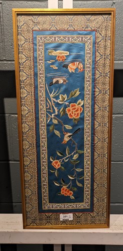 Lot 351 - A pair of 20th century chinese silk...