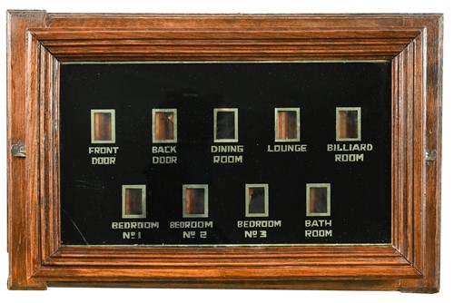 Lot 777 - A nine-window servant's bell indicator box, probably early 20th century