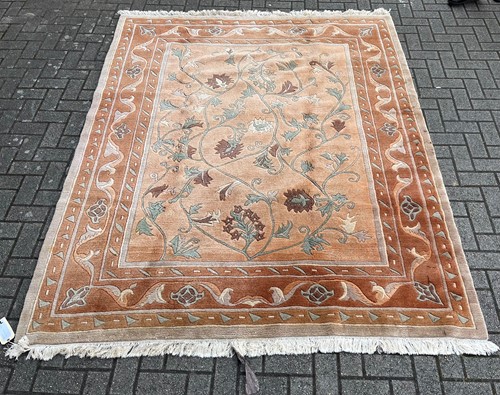 Lot 704 - Pale peach sculpted carpet 260 x 200cm