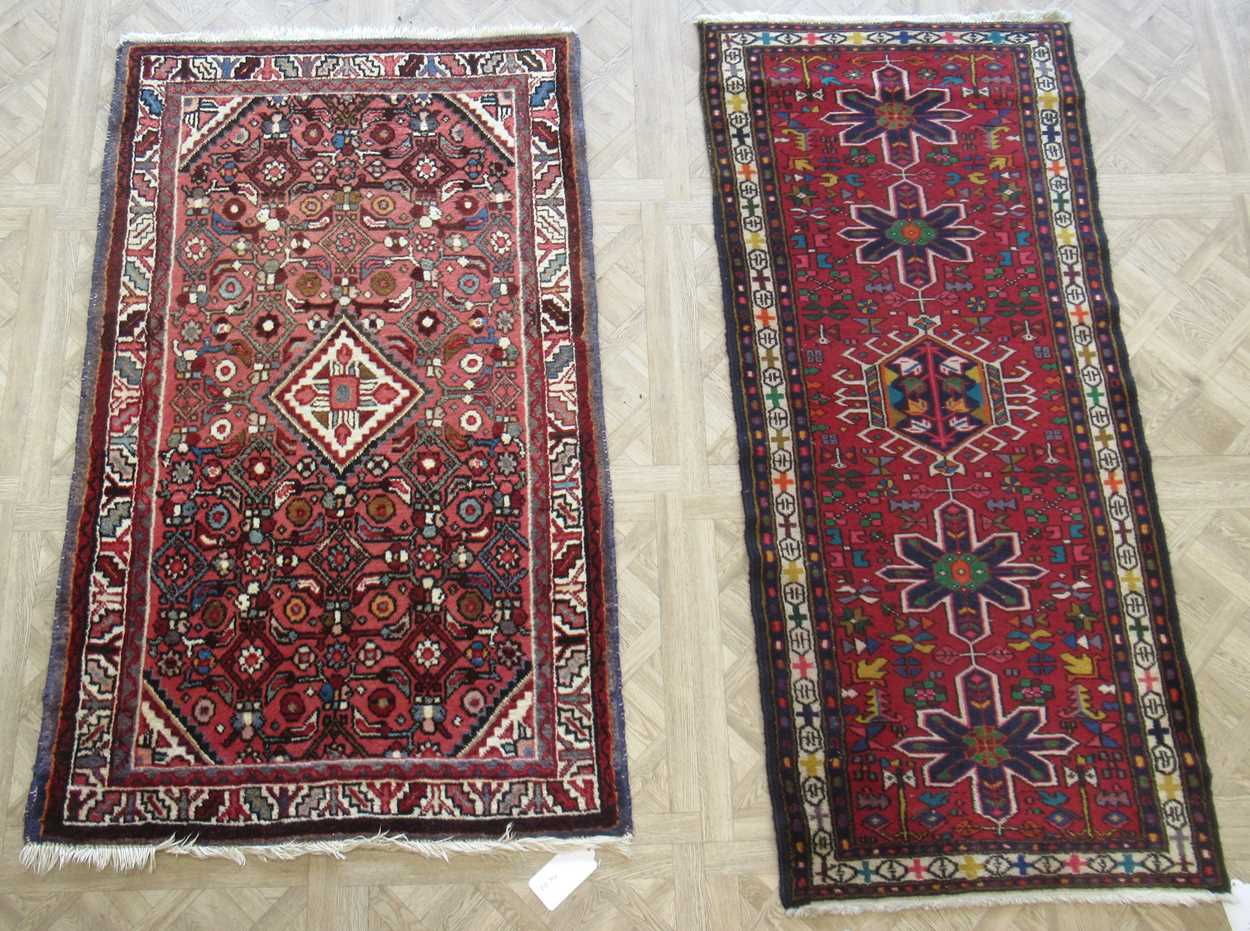 Lot 702 - Two Persian rugs 163 x 98cm and 178 x 76cm (2)