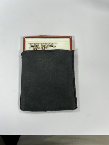 Lot 301 - An Edward VIII silver and enamel powder compact