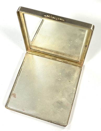 Lot 300 - A 20th century silver powder compact, mark of Asprey & Company