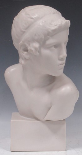 Lot 50 - A composition bust of a classical boy, 43cm high