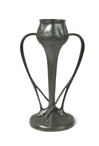Lot 152 - Archibald Knox for Liberty & Co., a Tudric pewter tulip vase, model number 029