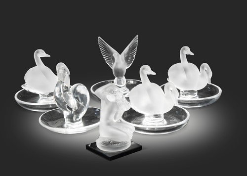 Lot 10 - Lalique, a collection of five cendriers