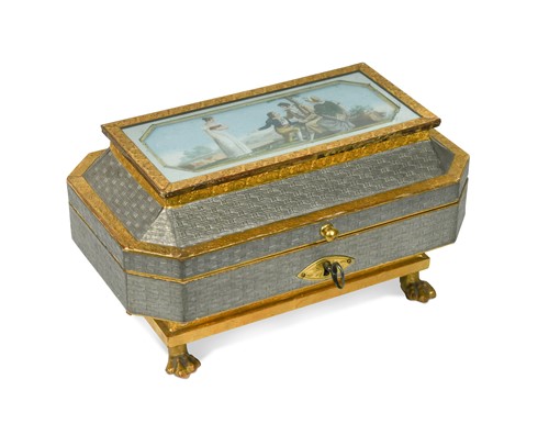 Lot 252 - A Palais Royal type casket, late 19th century