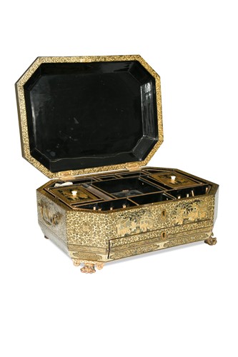 Lot 220 - A Chinese export work box, mid 19th century