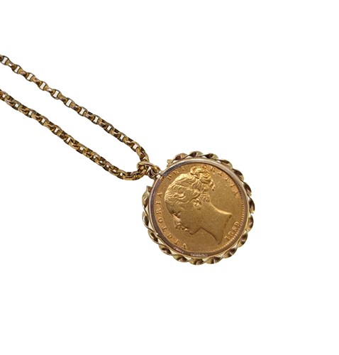 Lot 75 - A sovereign pendant and chain