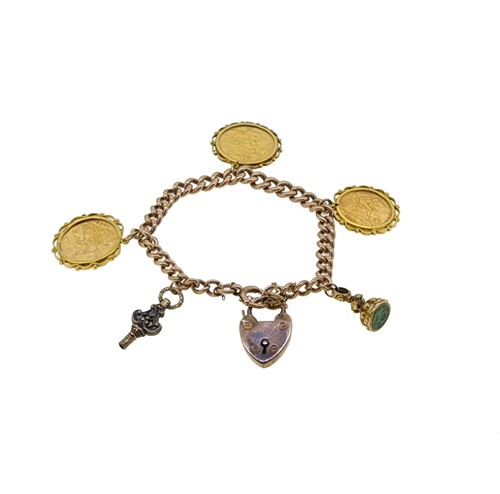 Lot 76 - A charm bracelet