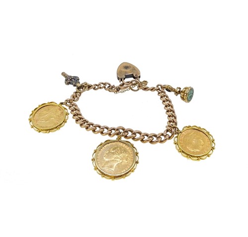 Lot 76 - A charm bracelet