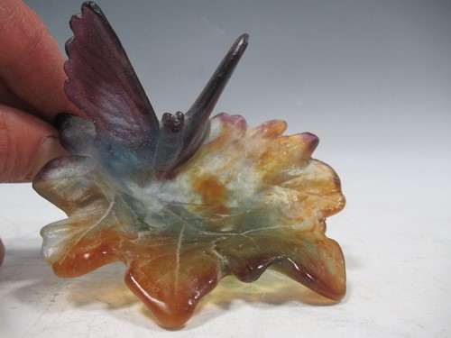 Lot 94 - A Daum pate de verre glass pin dish