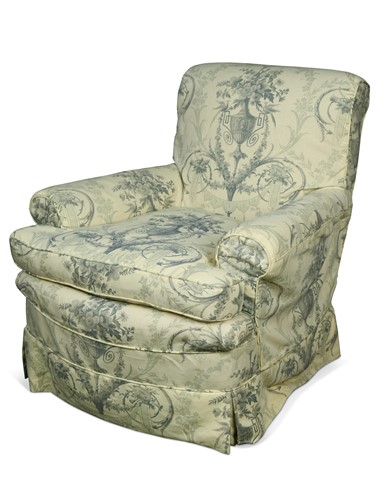 Lot 658 - An Edwardian deep easy armchair