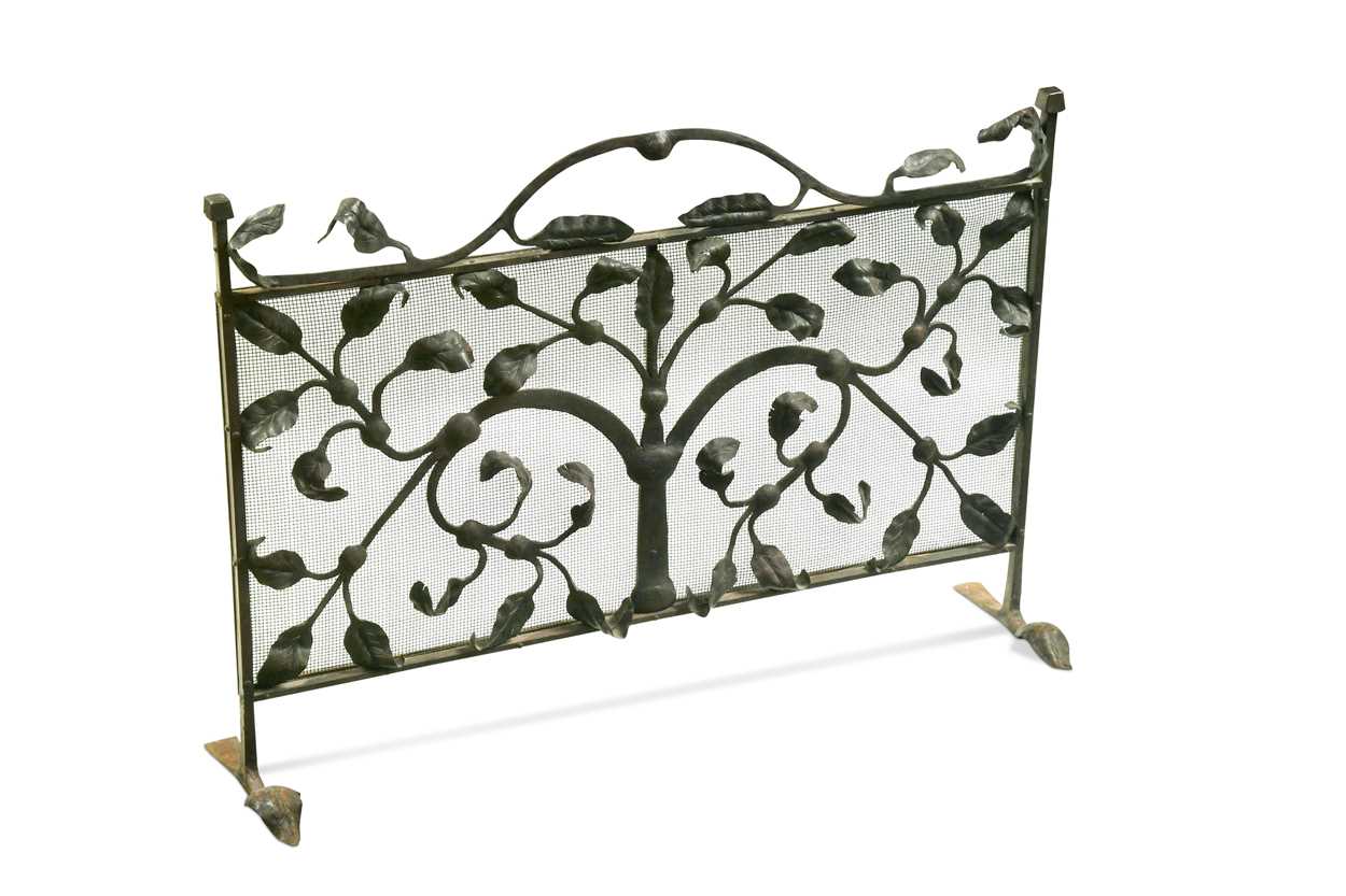 Antiques Atlas - Heavy Folding Wrought Iron Fire Guard