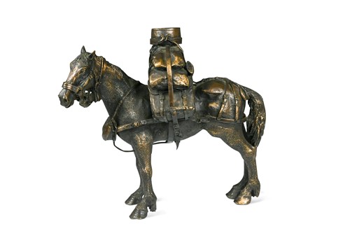 Lot 804 - Eddie Hackman (Australian, b. 1933), bronze model of a horse with pack