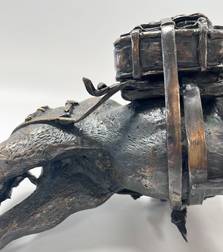 Lot 804 - Eddie Hackman (Australian, b. 1933), bronze model of a horse with pack