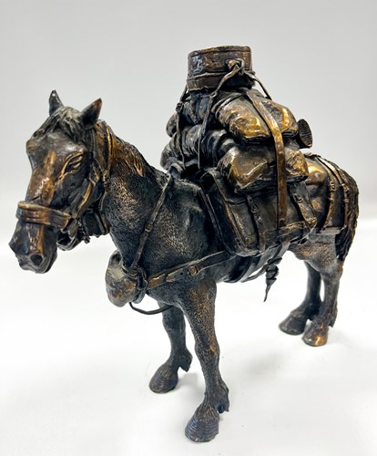 Lot 804 - Eddie Hackman (Australian, b. 1933), bronze model of a horse with pack