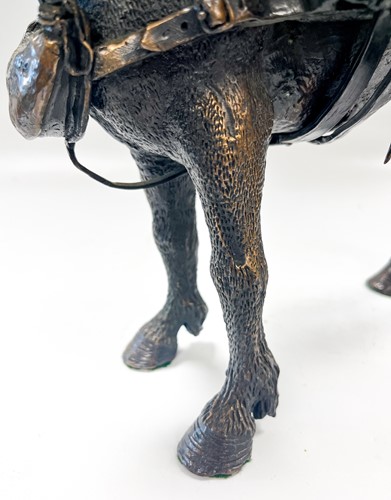 Lot 804 - Eddie Hackman (Australian, b. 1933), bronze model of a horse with pack