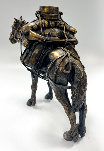 Lot 804 - Eddie Hackman (Australian, b. 1933), bronze model of a horse with pack