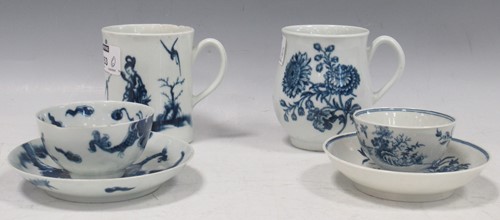 Lot 153 - A group of Worcester blue and white porcelain, 18th century