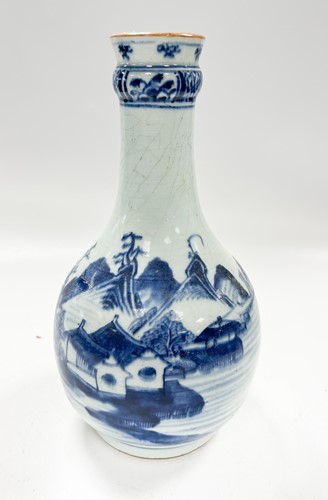 Lot 13 - A Chinese blue and white export porcelain guglet, circa 1750