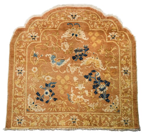 Lot 56 - A Chinese Ningxia golden throne mat, late Qing Dynasty