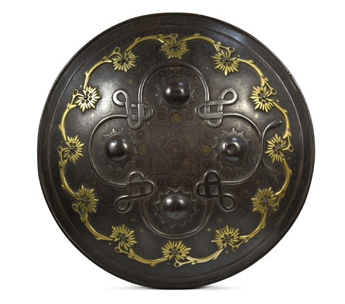 Lot 75 - An Indo-Persian Dhal Separ parrying shield, 18th/19th century