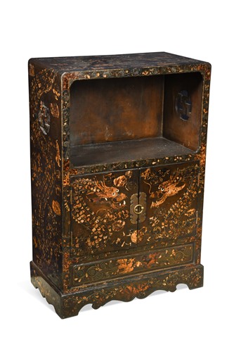 Lot 86 - A Korean Imperial lacquer cabinet, Joseon Dynasty