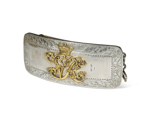 Lot 797 - A silver military despatch pouch