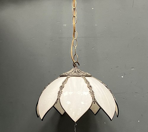 Lot 187 - A French Art Nouveau style ceiling light with...