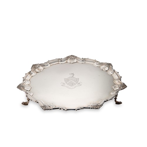 Lot 387 - A Victorian silver salver