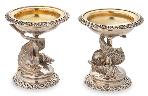 Lot 309 - A pair of Victorian silver standing salts