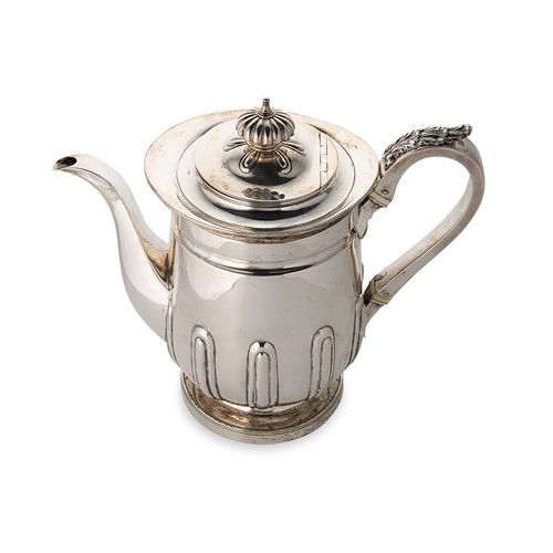 Lot 360 - A George IV silver coffee pot