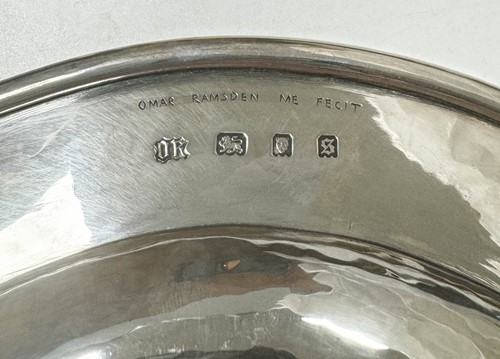 Lot 209 - Omar Ramsden, a near set of Twelve George V and Edward VIII silver dinner plates