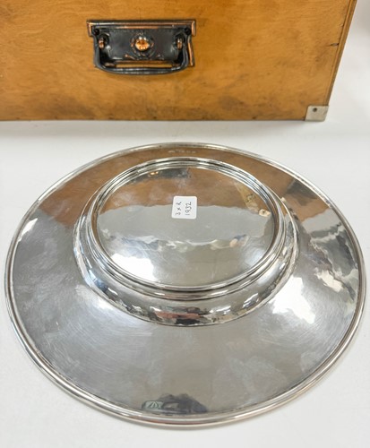 Lot 209 - Omar Ramsden, a near set of Twelve George V and Edward VIII silver dinner plates