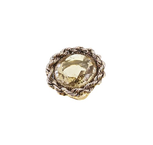 Lot 38 - A large citrine cocktail ring