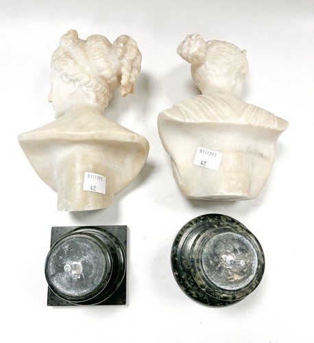 Lot 746 - After the Antique, two alabaster busts