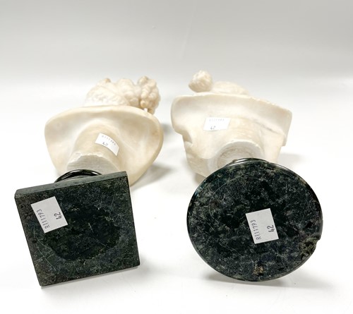 Lot 746 - After the Antique, two alabaster busts