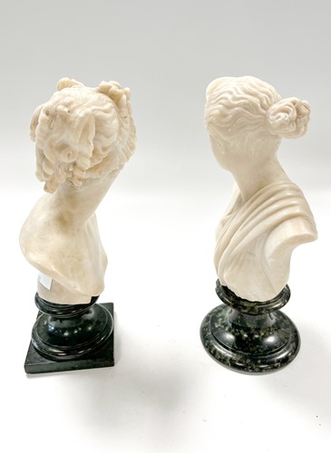 Lot 746 - After the Antique, two alabaster busts