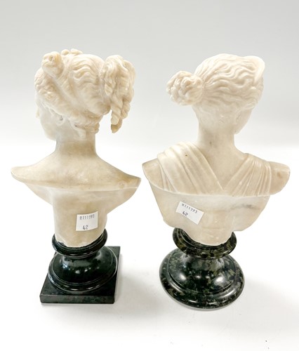 Lot 746 - After the Antique, two alabaster busts