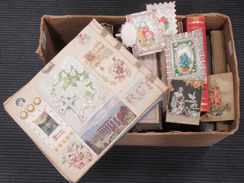 Lot 219 - Ephemera: Scrap Albums containing decorative...