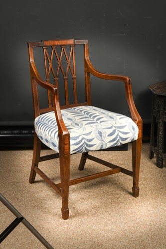Lot 367 - A 19th century mahogany elbow chair in the...
