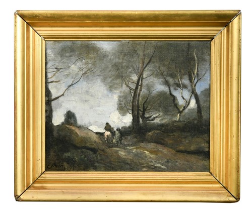 Lot 215 - Circle of Jean-Baptist-Camille Corot (French, 1796-1875)