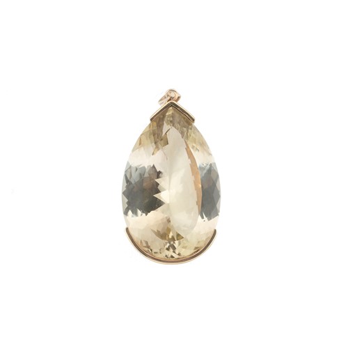 Lot 37 - A large citrine pendant