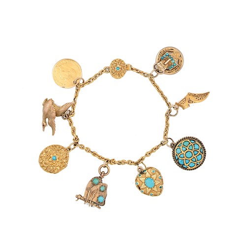 Lot 49 - A charm bracelet