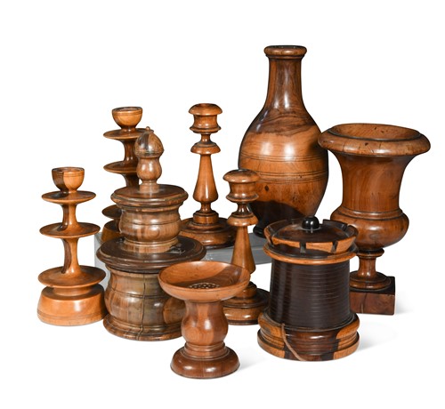 Lot 519 - A good collection of treen, mostly 19th century