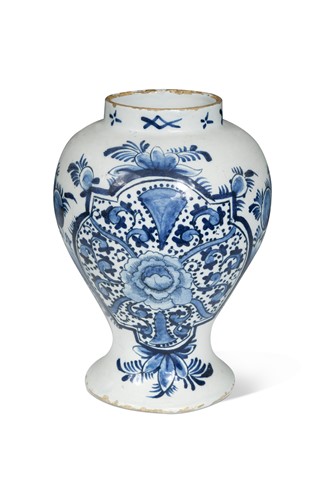 Lot 163 - A Delft blue and white vase, 18th century