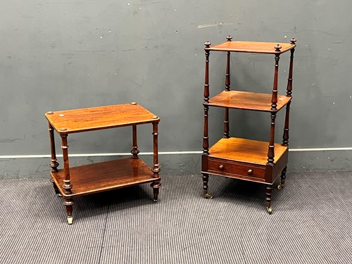 Lot 580 - A Victorian mahogany three tier whatnot with...