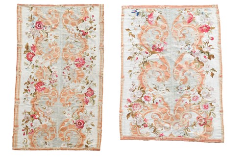 Lot 332 - A pair of English needlework panels, 18th century