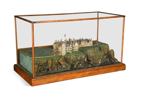 Lot 740 - A plaster and softwood painted model of Slains Castle, Aberdeenshire, late 19th century