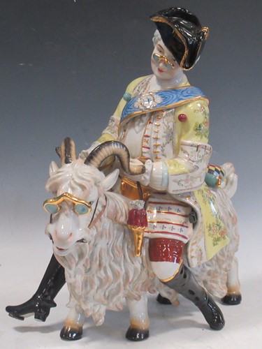 Lot 89 - A continental porcelain model of Count Bruhl's...